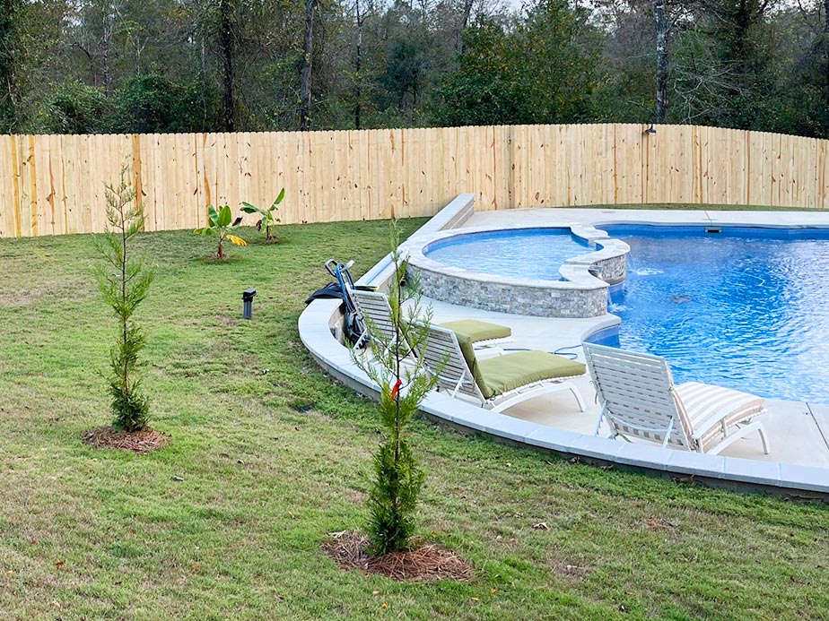 Pool Fence Example in Creola Alabama