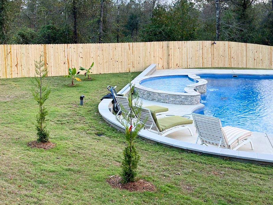 Pool Fence Example in Satsuma Alabama