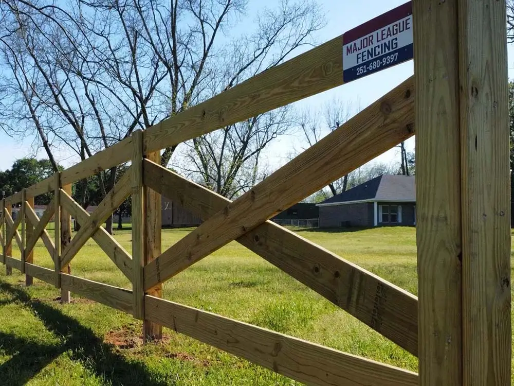 Wood fence in Mobile, Alabama