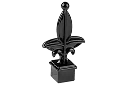 Mobile Alabama aluminum fence fleur-de-lis finial