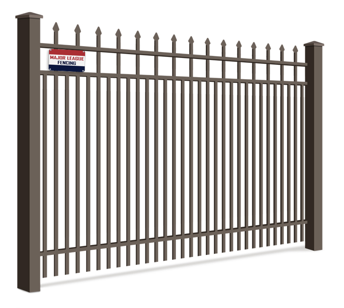 Double picket Mobile Alabama aluminum fence