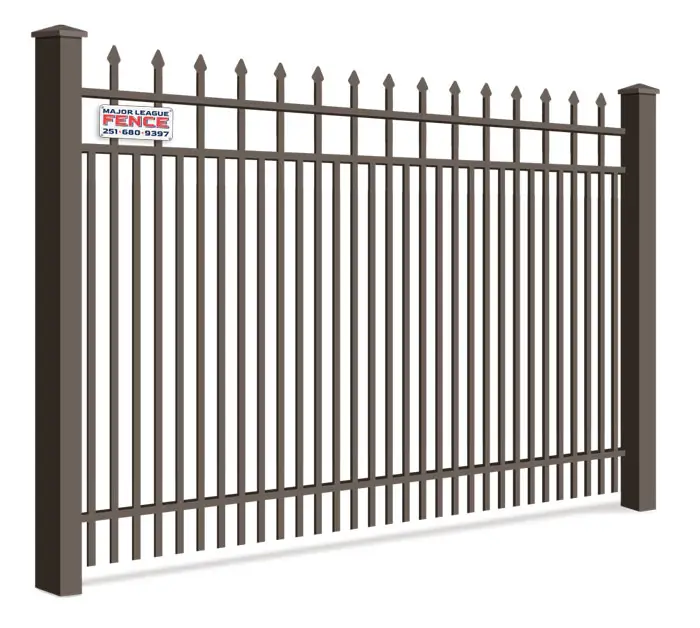 Double picket Mobile Alabama aluminum fence