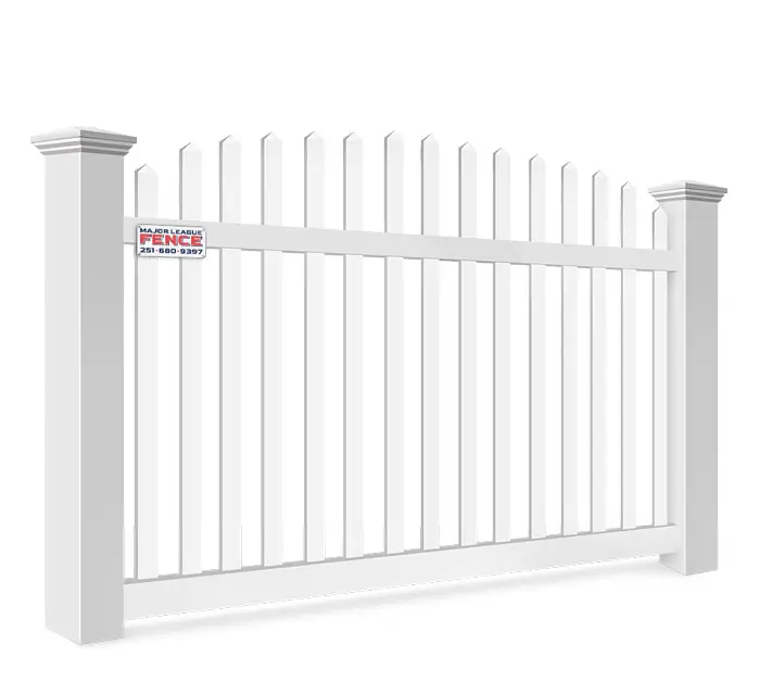 Convex picket Mobile Alabama vinyl fence