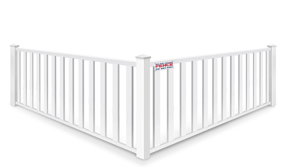  Closed Picket Mobile Alabama vinyl fence