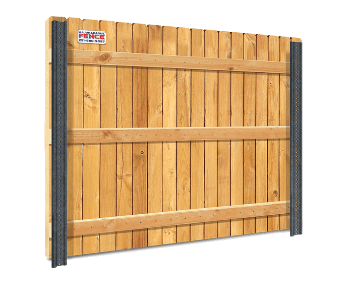 PostMaster Wood fencing in Mobile Alabama