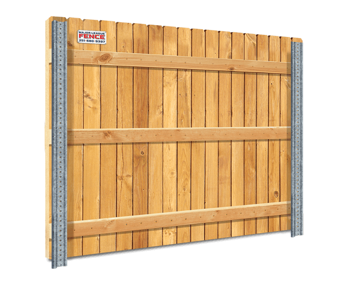 PostMaster Wood fencing in Mobile Alabama