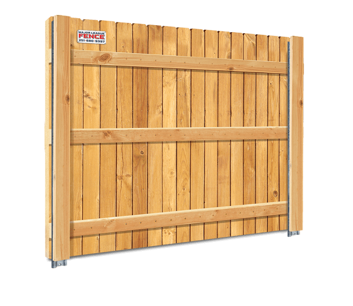 PostMaster Wood fencing in Mobile Alabama