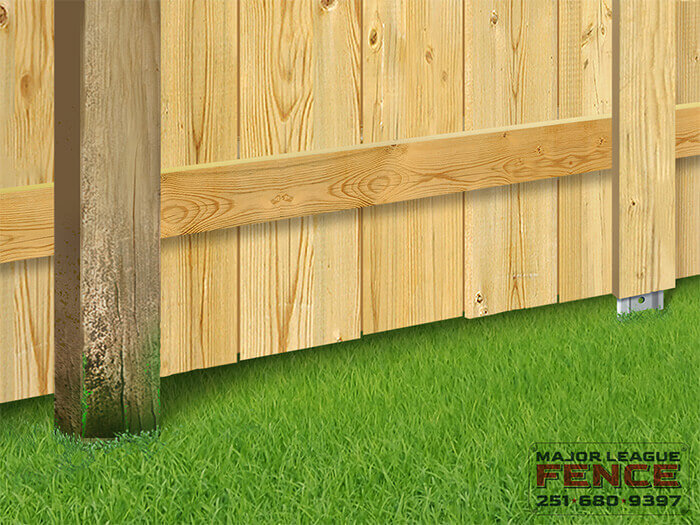 Mobile Alabama fence company PostMaster rot prevention