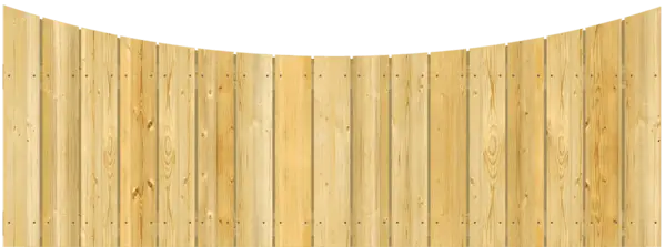 Concave picket Mobile Alabama wood fence top cut