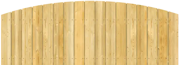 Convex picket Mobile Alabama wood fence top cut