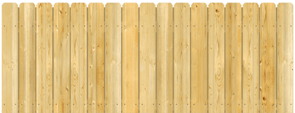 Dog ear wood fence in Mobile Alabama