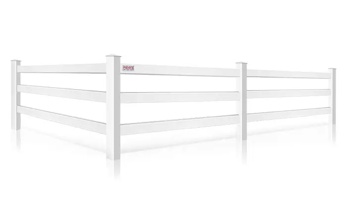 Decorative vinyl rail fence in the Mobile Alabama area.