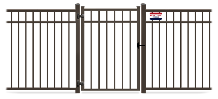 Metal gate in closed position