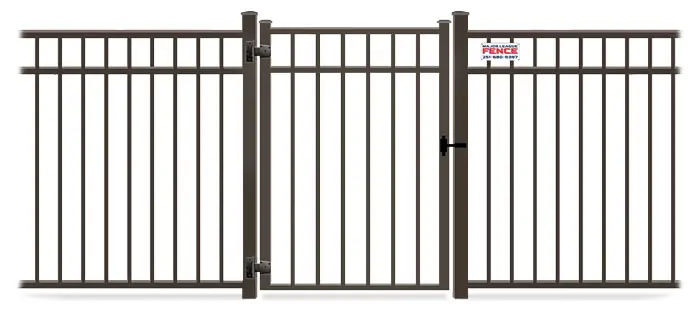 Metal gate in closed position