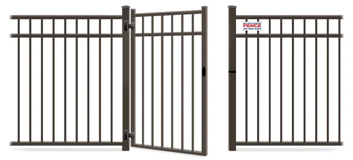 Metal gate in open position