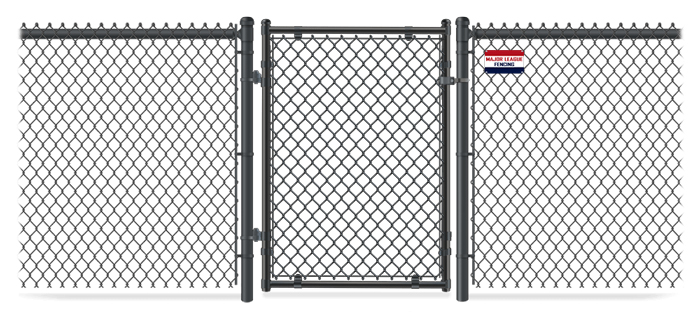 Chain Link gate in closed position