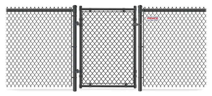 Chain Link gate in closed position