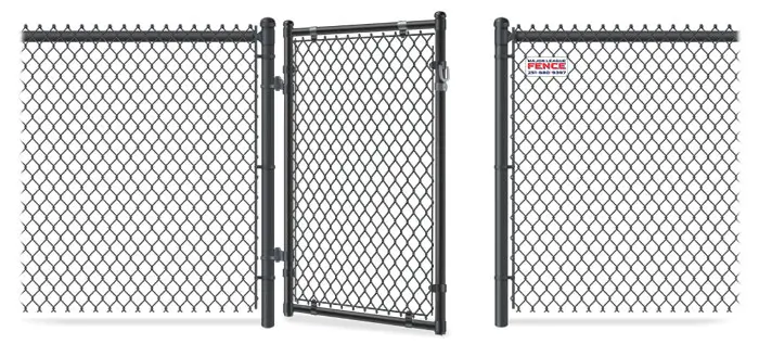 Chain Link gate in open position