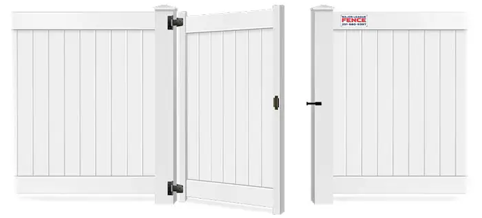 Vinyl gate in open position
