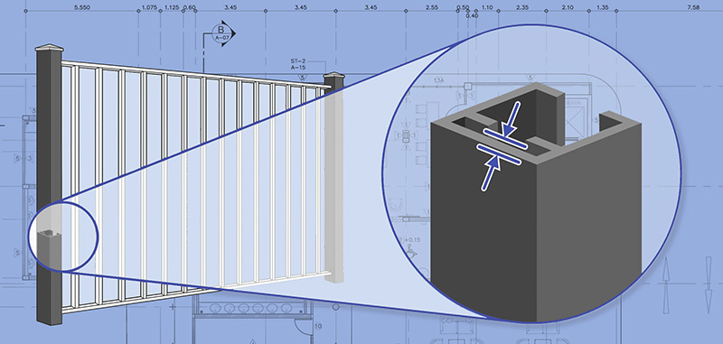 Mobile Alabama Commercial Aluminum fence Posts installation company