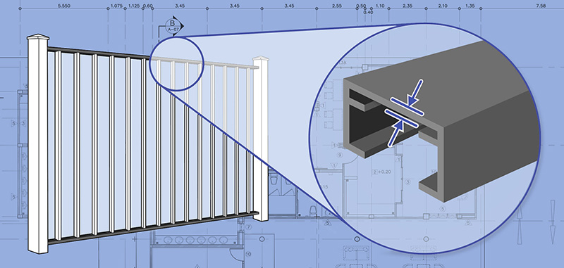 Mobile Alabama Commercial Aluminum fence Rails installation company