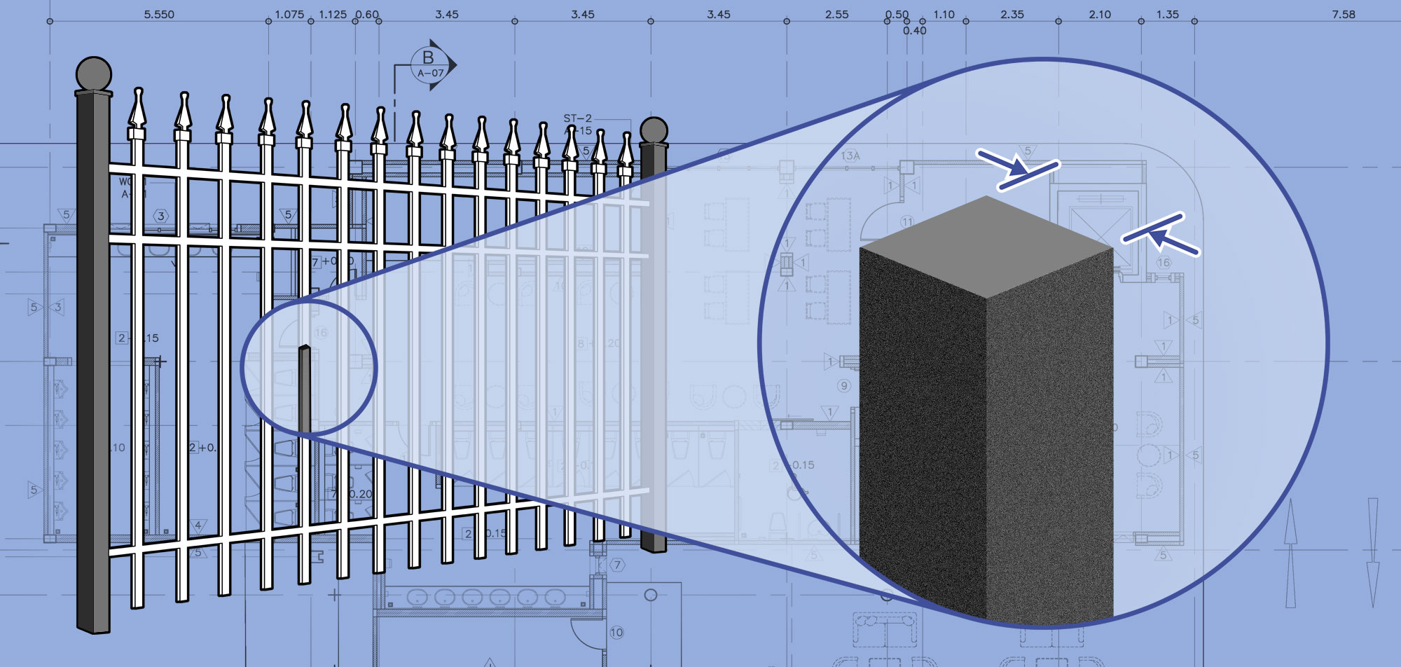 Mobile Alabama Ornamental Iron fence Pickets installation company