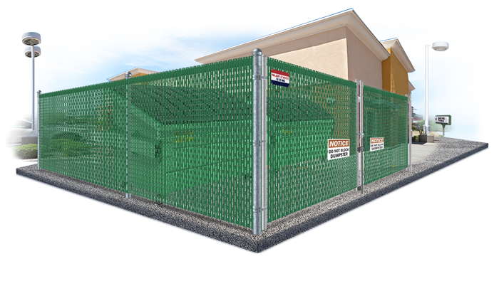 Fence enclosure for dumpsters, AC areas and more