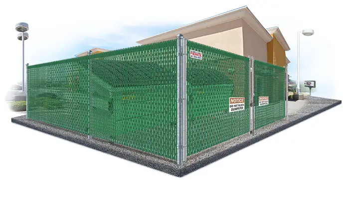 Fence enclosure for dumpsters, AC areas and more