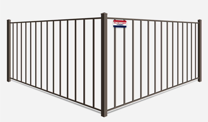 2 rail ornamental metal fence contractor in Mobile Alabama