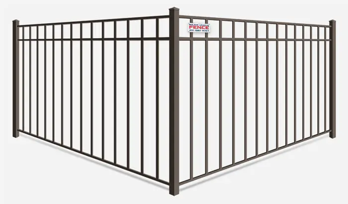 Commercial 3 rail aluminum fence in Mobile Alabama