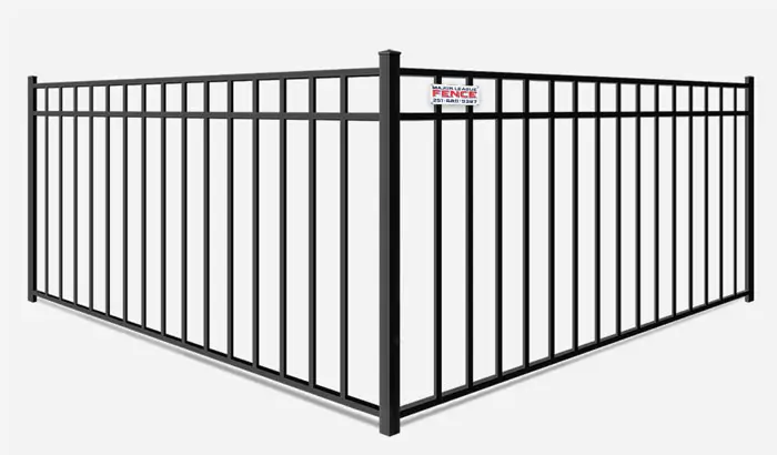 Strong metal fence installed with 3 rails in Mobile Alabama