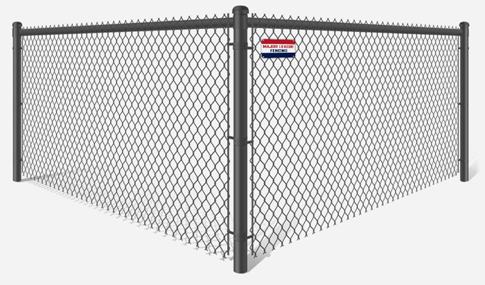 Black PVC-Coated chain link ppool fence contractor in Mobile Alabama