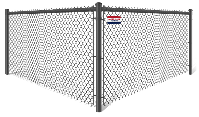 Black PVC-Coated chain link ppool fence contractor in Mobile Alabama