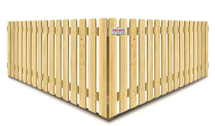 Dog ear wood picket fence Mobile Alabama