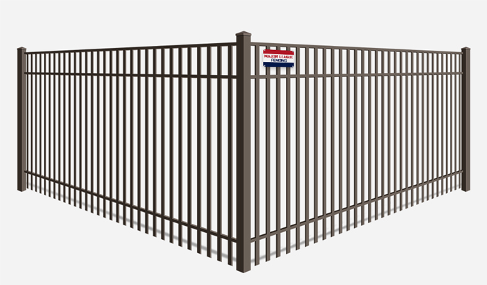 Double picket aluminum fence for commercial properties in Mobile Alabama