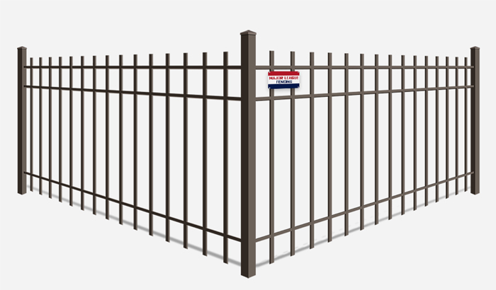 Extended picket ornamental steel fence company in Mobile Alabama