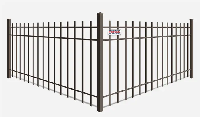 Extended picket ornamental steel fence company in Mobile Alabama