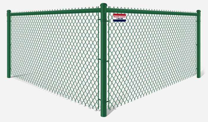 Green PVC-Coated chain link ppool fence contractor in Mobile Alabama