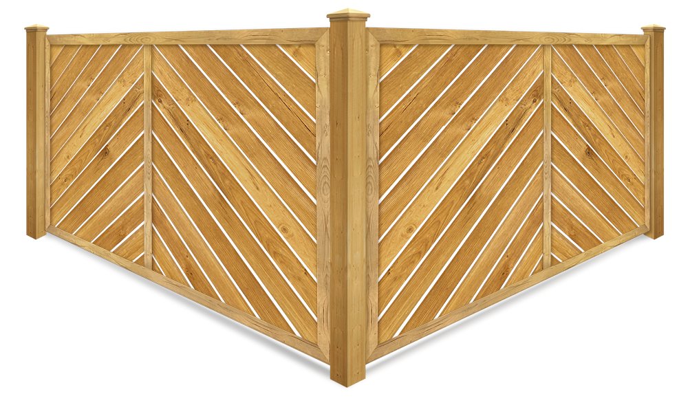 Herringbone decorative wood fence company in Mobile Alabama