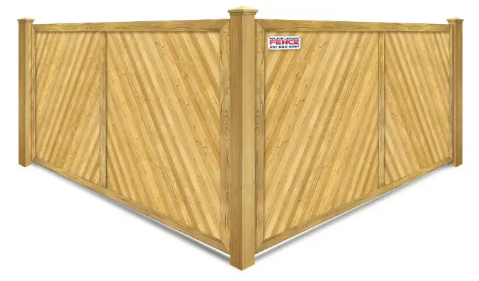 Herringbone decorative wood fence company in Mobile Alabama