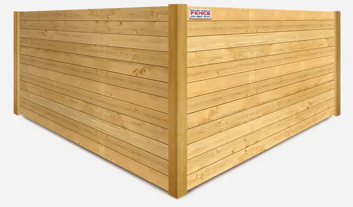 Horizontal wood privacy fencing company in Mobile Alabama