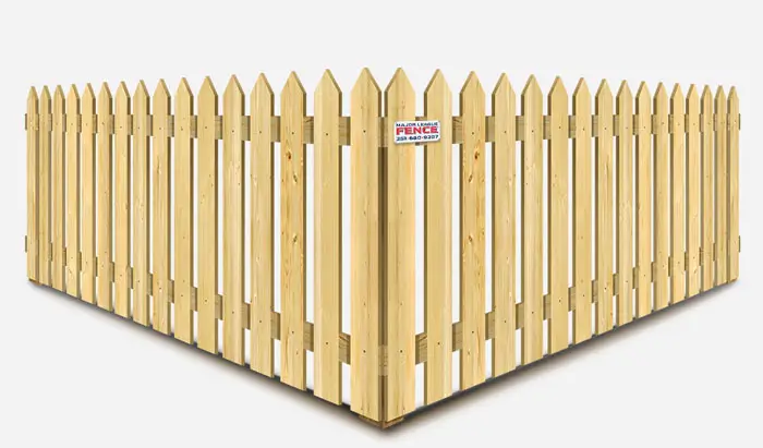 Decorative wood picket fence company in Mobile Alabama