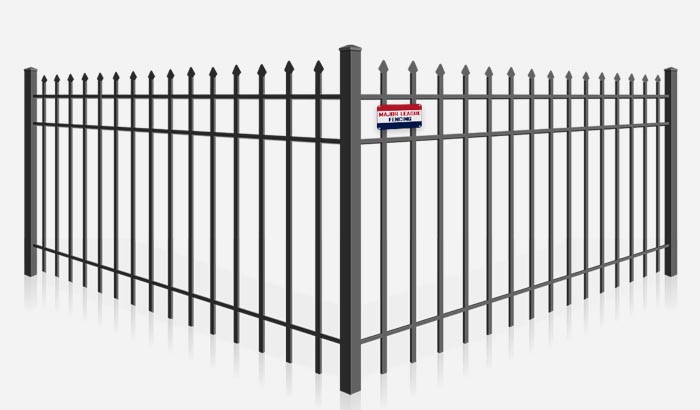 Decorative spear top metal fence contractor in Mobile Alabama