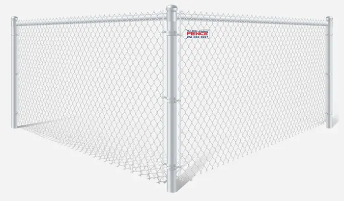 White PVC-Coated chain link fence contractor in Mobile Alabama